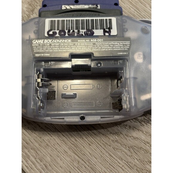 Nintendo Game Boy Advance Model AGB-001 Clear Glacier Mario Kart Game Works - Picture 9 of 10